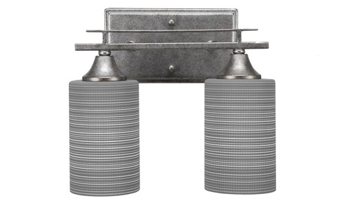 Uptowne Two Light Bath Bar in Aged Silver (200|132-AS-4062)