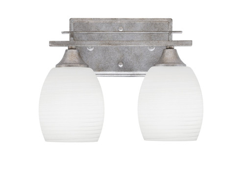 Uptowne Two Light Bath Bar in Aged Silver (200|132-AS-615)