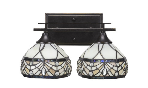 Uptowne Two Light Bath Bar in Dark Granite (200|132-DG-9485)