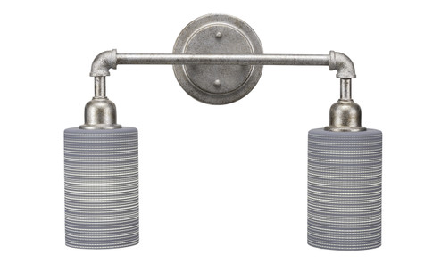 Vintage Two Light Bath Bar in Aged Silver (200|182-AS-4062)