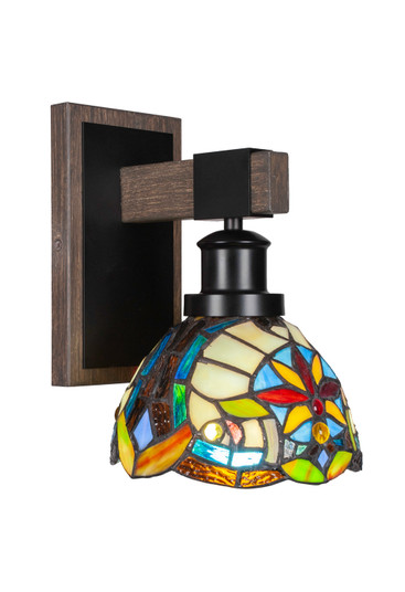 Tacoma One Light Wall Sconce in Matte Black & Painted Distressed Wood-look (200|1841-MBDW-9365)