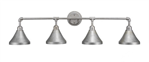 Vintage Four Light Bath Bar in Aged Silver (200|184-AS-410)