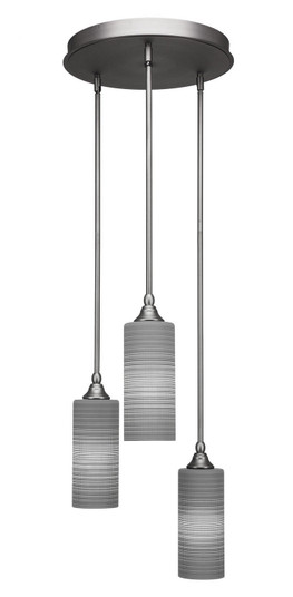 Empire Three Light Cluster Pendalier in Brushed Nickel (200|2143-BN-4092)