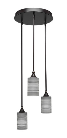 Empire Three Light Cluster Pendalier in Dark Granite (200|2143-DG-4062)