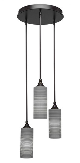Empire Three Light Cluster Pendalier in Dark Granite (200|2143-DG-4092)