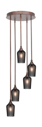 Empire Five Light Pendalier in Bronze (200|2145-BRZ-4252)