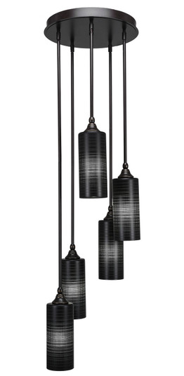 Empire Five Light Cluster Pendalier in Dark Granite (200|2145-DG-4099)