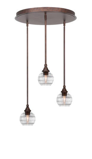 Empire Three Light Pendalier in Bronze (200|2183-BRZ-5110)