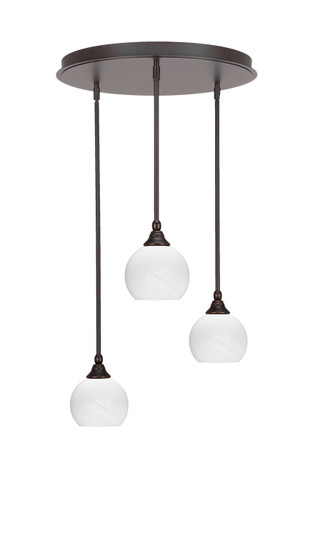 Empire Three Light Pendalier in Dark Granite (200|2183-DG-4101)