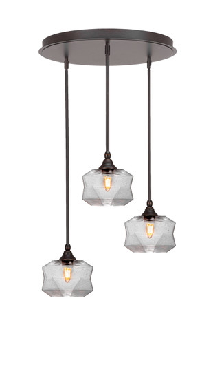 Empire Three Light Pendalier in Dark Granite (200|2183-DG-4490)