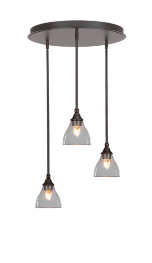 Empire Three Light Pendalier in Dark Granite (200|2183-DG-4760)