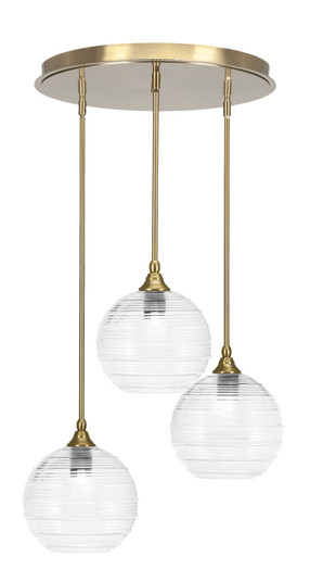 Empire Three Light Pendalier in New Age Brass (200|2183-NAB-4912)