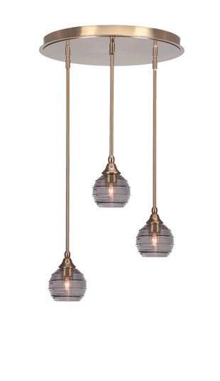 Empire Three Light Pendalier in New Age Brass (200|2183-NAB-5112)