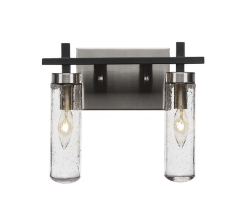 Salinda Two Light Bath Bar in Matte Black & Brushed Nickel (200|2512-MBBN-600)