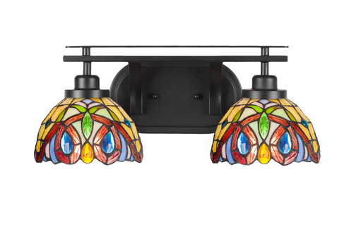 Odyssey Two Light Bathroom in Matte Black (200|2612-MB-9445)