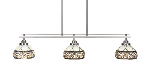 Odyssey Three Light Island Pendant in Brushed Nickel (200|2636-BN-9485)