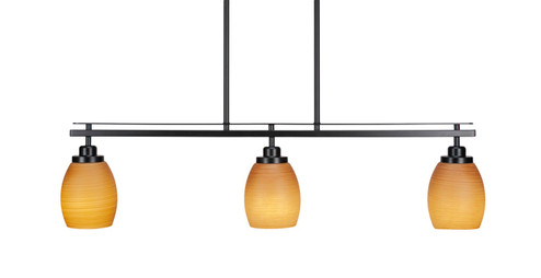 Odyssey Three Light Island Pendant in Matte Black (200|2636-MB-625)