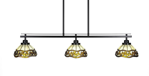 Odyssey Three Light Island Pendant in Matte Black (200|2636-MB-9975)