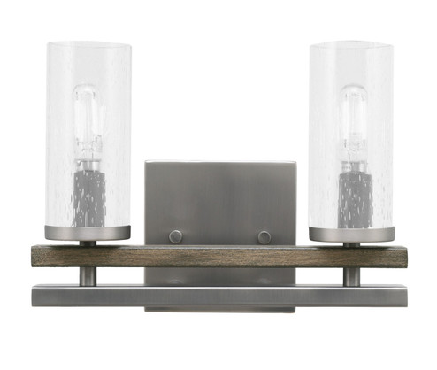 Belmont Two Light Bath Bar in Graphite & Painted Distressed Wood-look Metal (200|2712-GPDW-800)