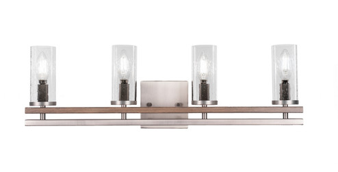 Belmont Four Light Bathroom Lighting in Graphite & Painted Distressed Wood-look (200|2714-GPDW-800)