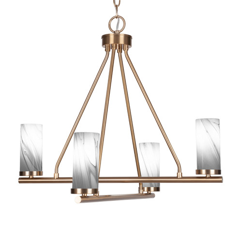 Trinity Four Light Chandelier in New Age Brass (200|2804-NAB-802B)