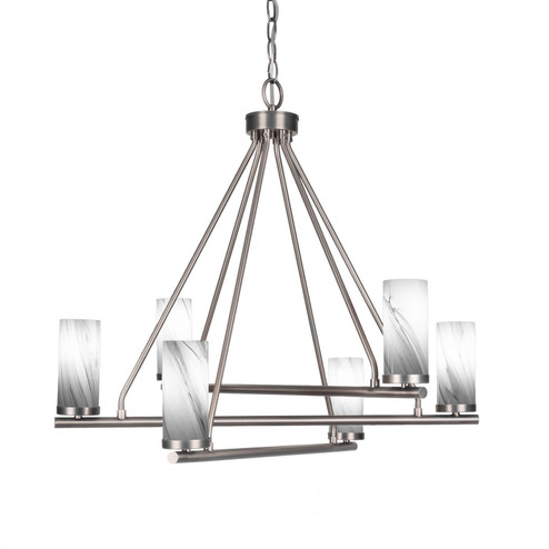 Trinity Six Light Chandelier in Graphite (200|2806-GP-802B)