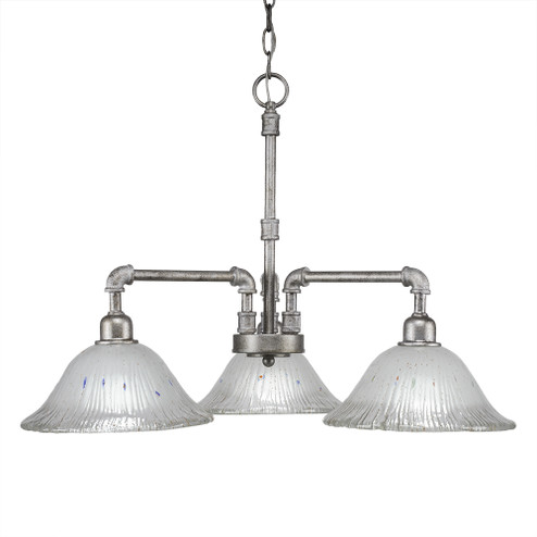 Vintage Three Light Chandelier in Aged Silver (200|283-AS-731)