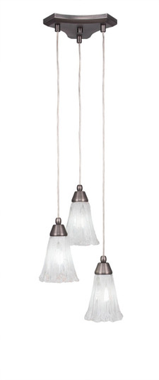 Europa Three Light Cluster Pendalier in Brushed Nickel (200|28-BN-729)