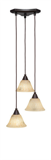 Europa Three Light Cluster Pendalier in Dark Granite (200|28-DG-508)