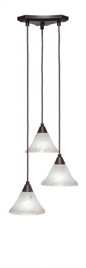 Europa Three Light Cluster Pendalier in Dark Granite (200|28-DG-751)