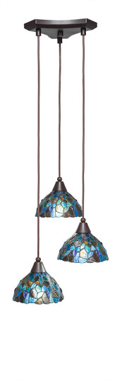 Europa Three Light Cluster Pendalier in Dark Granite (200|28-DG-9955)