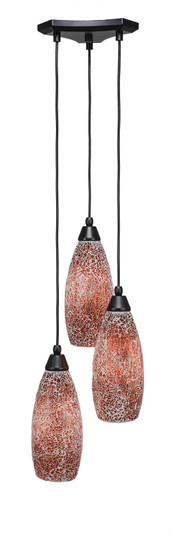 Europa Three Light Cluster Pendalier in Matte Black (200|28-MB-5066)