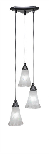 Europa Three Light Cluster Pendalier in Matte Black (200|28-MB-721)