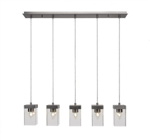 Nouvelle Five Light Linear Pendalier in Graphite (200|3215-GP-530)