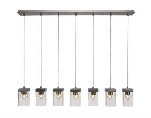 Nouvelle Seven Light Linear Pendalier in Graphite (200|3217-GP-530)