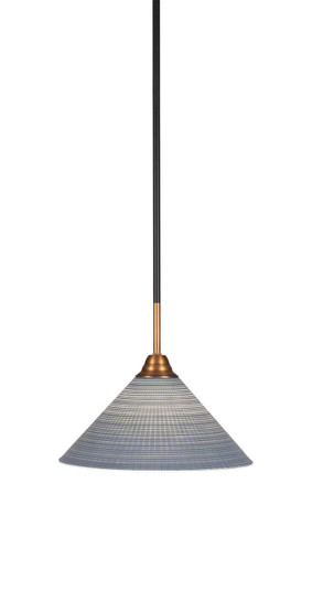 Paramount One Light Pendant in Matte Black & Brass (200|3401-MBBR-4002)