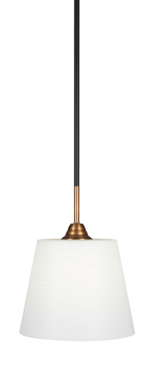 Paramount One Light Pendant in Matte Black & Brass (200|3401-MBBR-4081)
