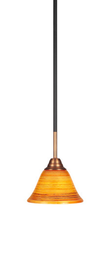 Paramount One Light Mini Pendant in Matte Black & Brass (200|3401-MBBR-454)