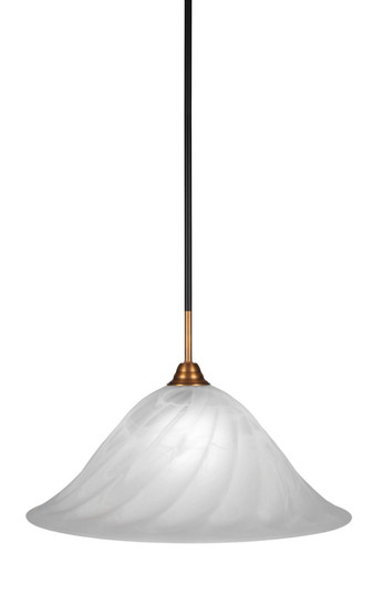 Paramount One Light Pendant in Matte Black & Brass (200|3401-MBBR-5781)