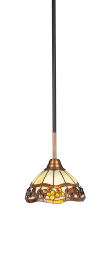 Paramount One Light Mini Pendant in Matte Black & Brass (200|3401-MBBR-9975)