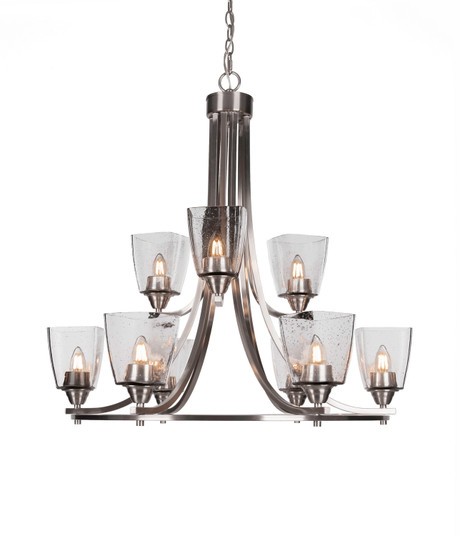 Paramount Nine Light Chandelier in Brushed Nickel (200|3409-BN-461)