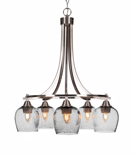 Paramount Five Light Chandelier in Brushed Nickel (200|3415-BN-4810)