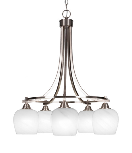 Paramount Five Light Chandelier in Brushed Nickel (200|3415-BN-4811)