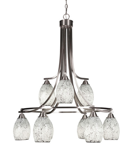 Paramount Nine Light Chandelier in Brushed Nickel (200|3419-BN-4165)