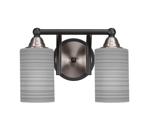 Paramount Two Light Bath Bar in Matte Black & Brushed Nickel (200|3422-MBBN-4062)
