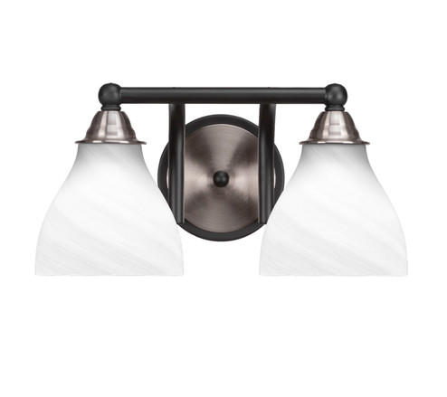 Paramount Two Light Bath Bar in Matte Black & Brushed Nickel (200|3422-MBBN-4761)