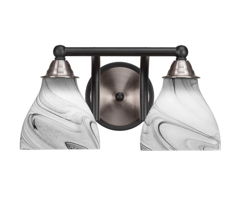 Paramount Two Light Bath Bar in Matte Black & Brushed Nickel (200|3422-MBBN-4769)