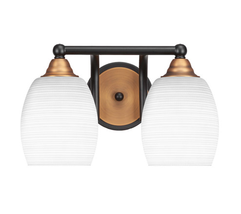 Paramount Two Light Bath Bar in Matte Black & Brass (200|3422-MBBR-4021)