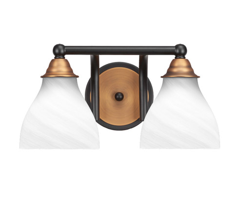 Paramount Two Light Bath Bar in Matte Black & Brass (200|3422-MBBR-4761)