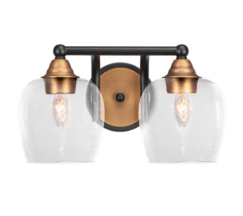 Paramount Two Light Bath Bar in Matte Black & Brass (200|3422-MBBR-4810)